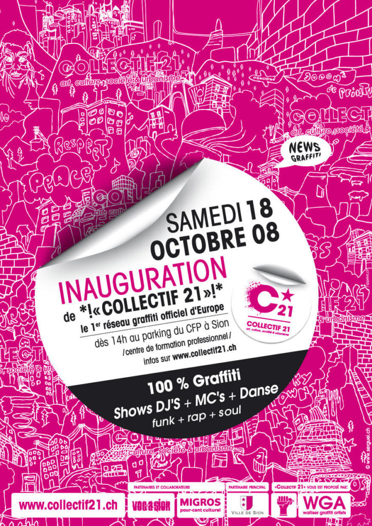 collectif 21  - affiche inauguration
